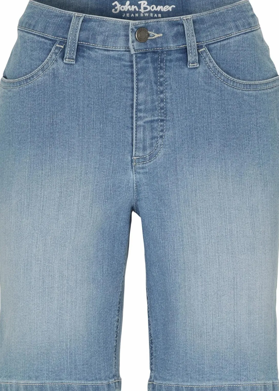 bonprix Jeans|Shorts^Jeans-Bermuda Mid Waist hellblau denim used