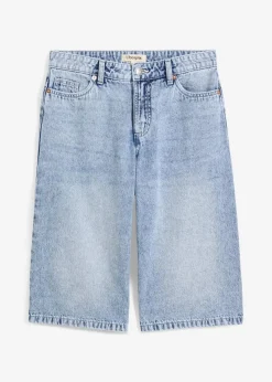 bonprix Jeans|Shorts^Jeans-Bermuda Mid Waist, Low Stretch eisblau denim used