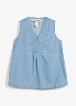 bonprix Blusen & Tuniken|Shirts & Tops^Jeans-Blusentop eisblau denim
