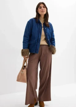 bonprix Bekleidung·Hosen|Jacken & Mäntel^Jeansjacke, leicht wattiert blau denim