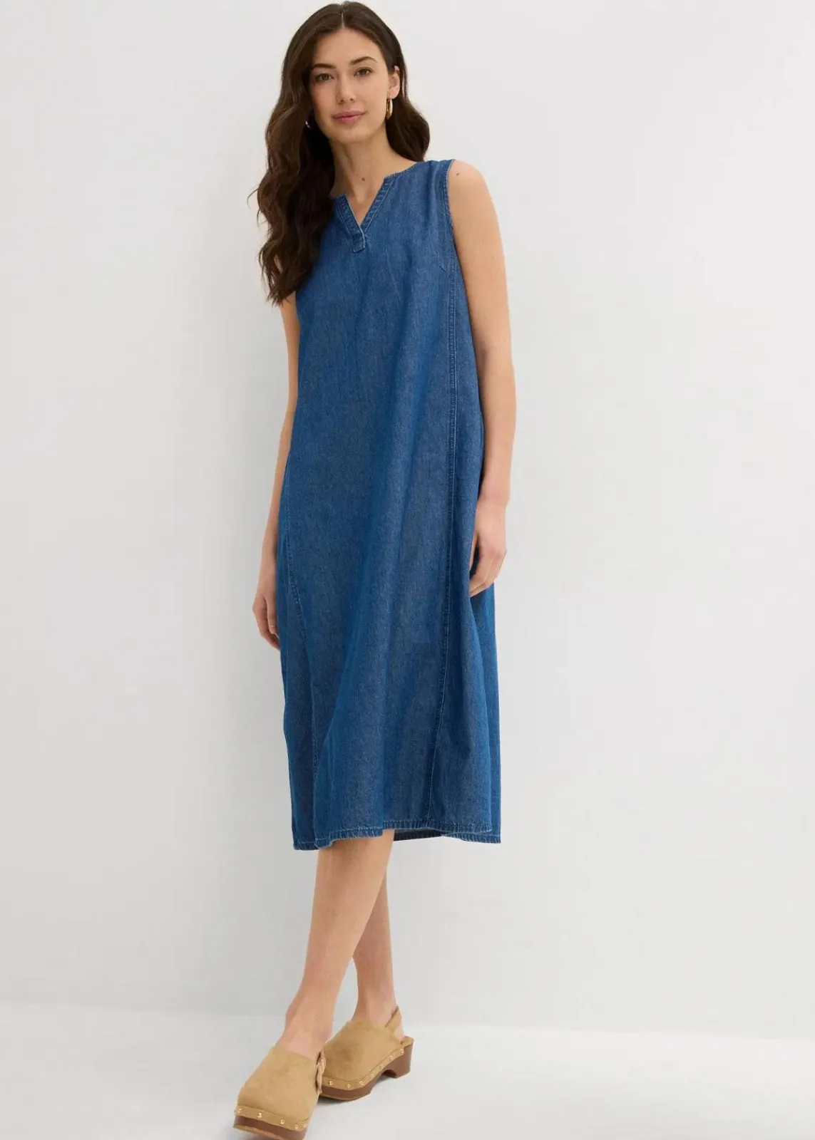 bonprix Kleider^Jeanskleid blau denim used