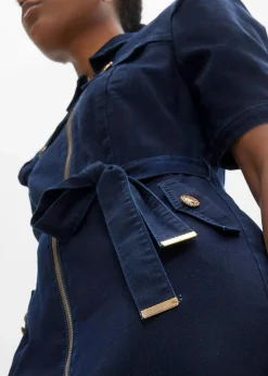 bonprix Kleider^Jeanskleid dunkelblau denim