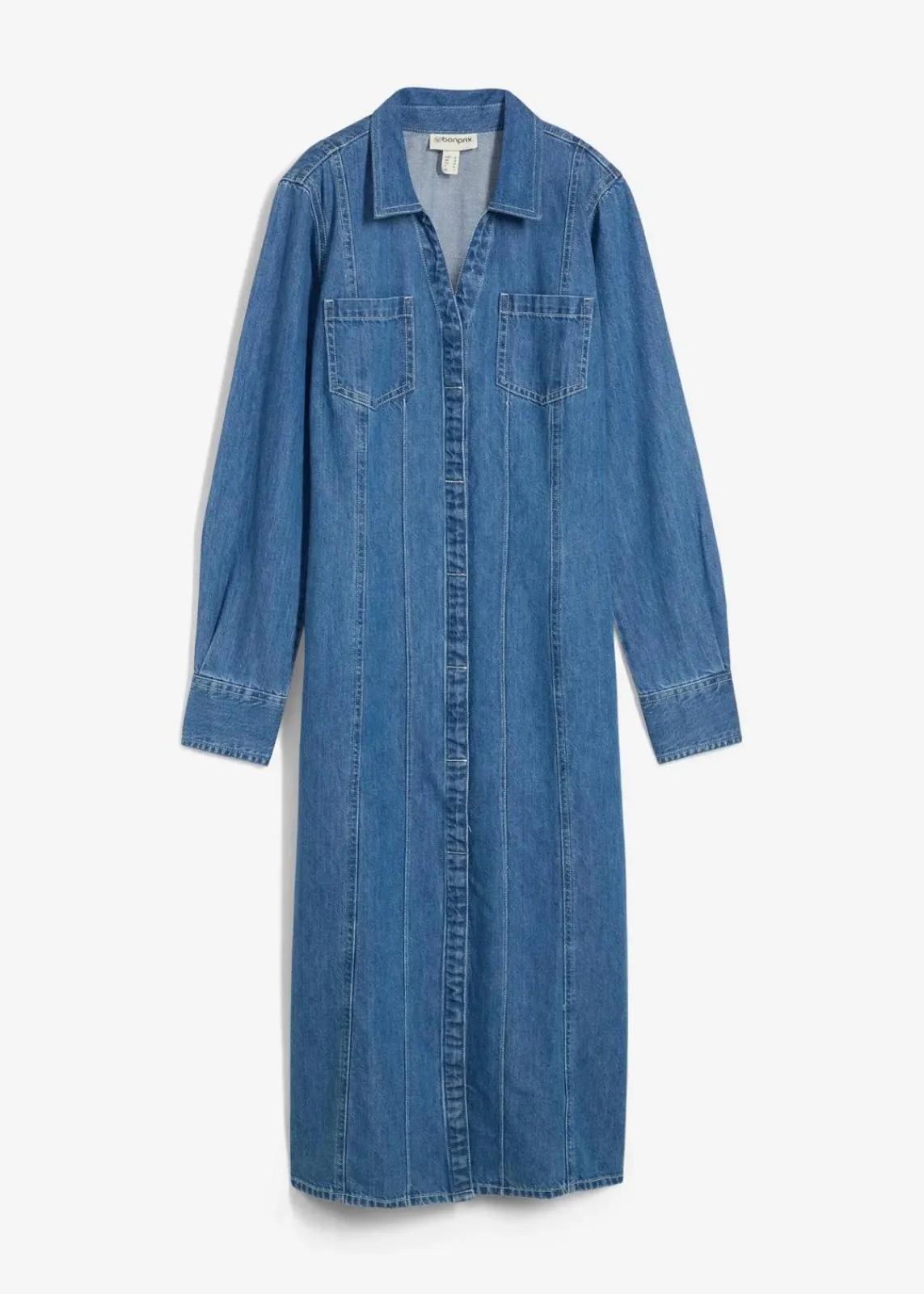 bonprix Kleider|Bekleidung·Pullover & Strickjacken^Jeanskleid blau denim