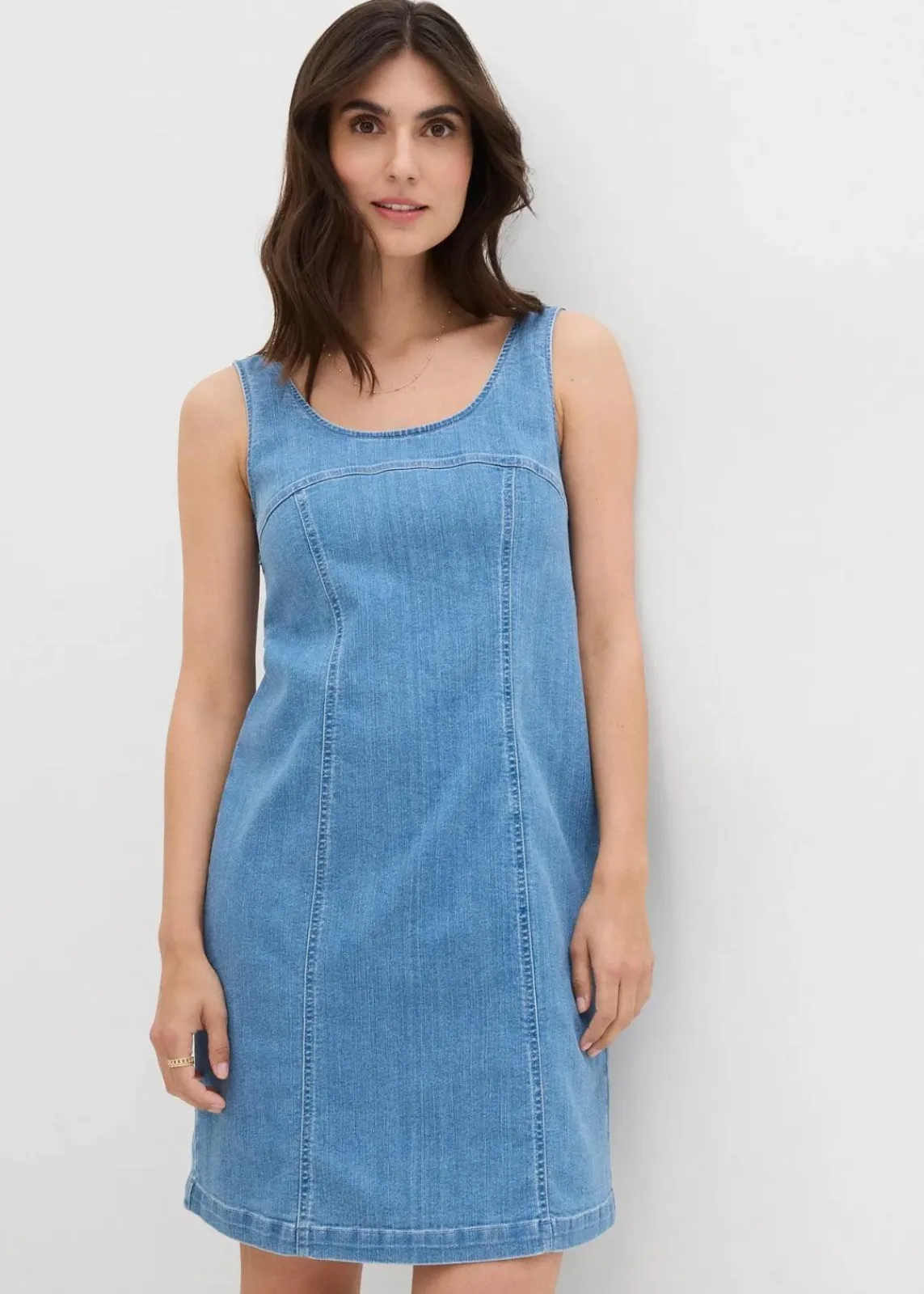 bonprix Nachhaltigere Materialien|Kleider^Jeanskleid aus Bio-Baumwolle mit Stretch eisblau denim