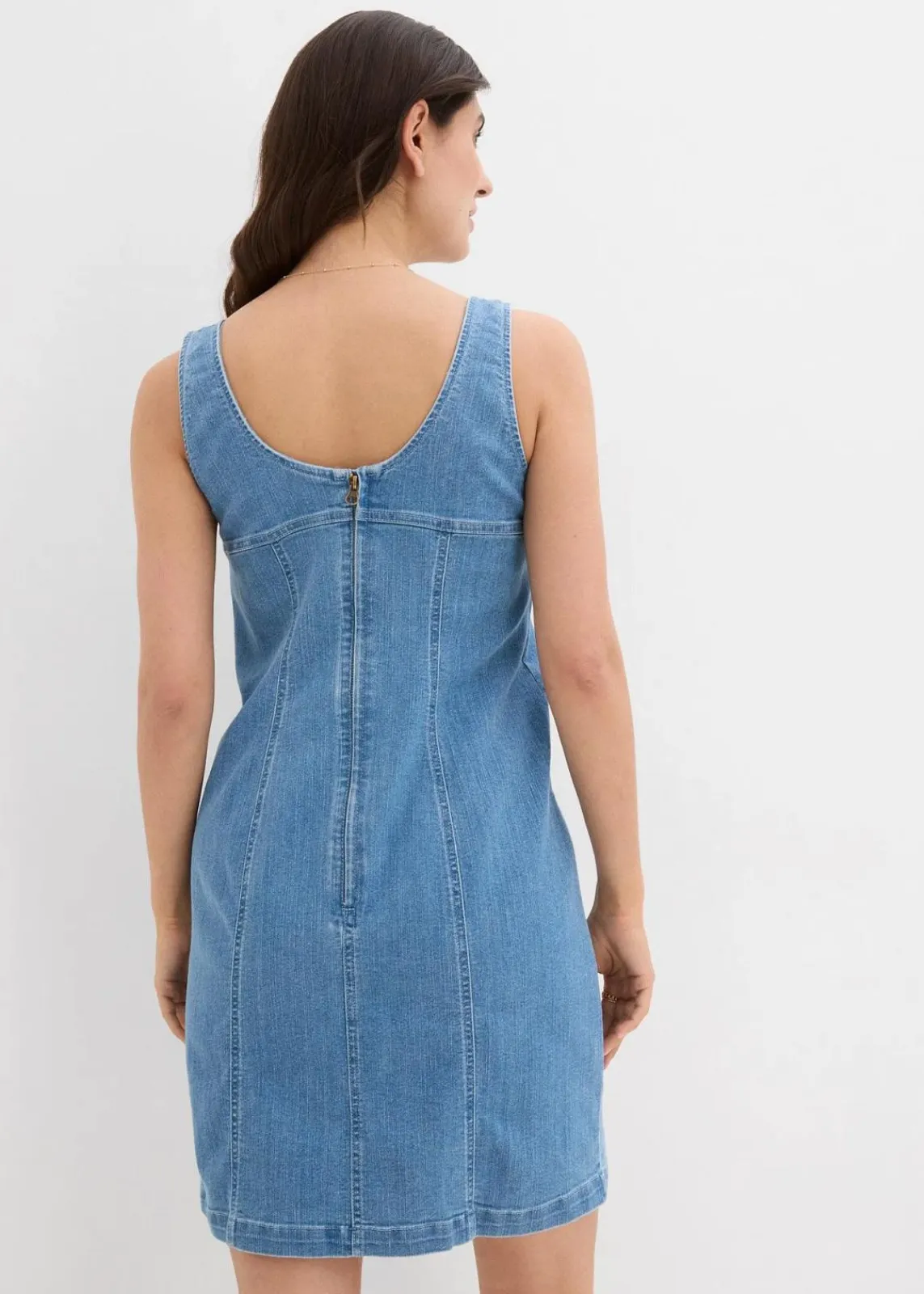 bonprix Nachhaltigere Materialien|Kleider^Jeanskleid aus Bio-Baumwolle mit Stretch eisblau denim