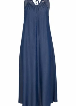 bonprix Kleider|Bekleidung·Pullover & Strickjacken^Jeanskleid aus fließendem Lyocell blau denim