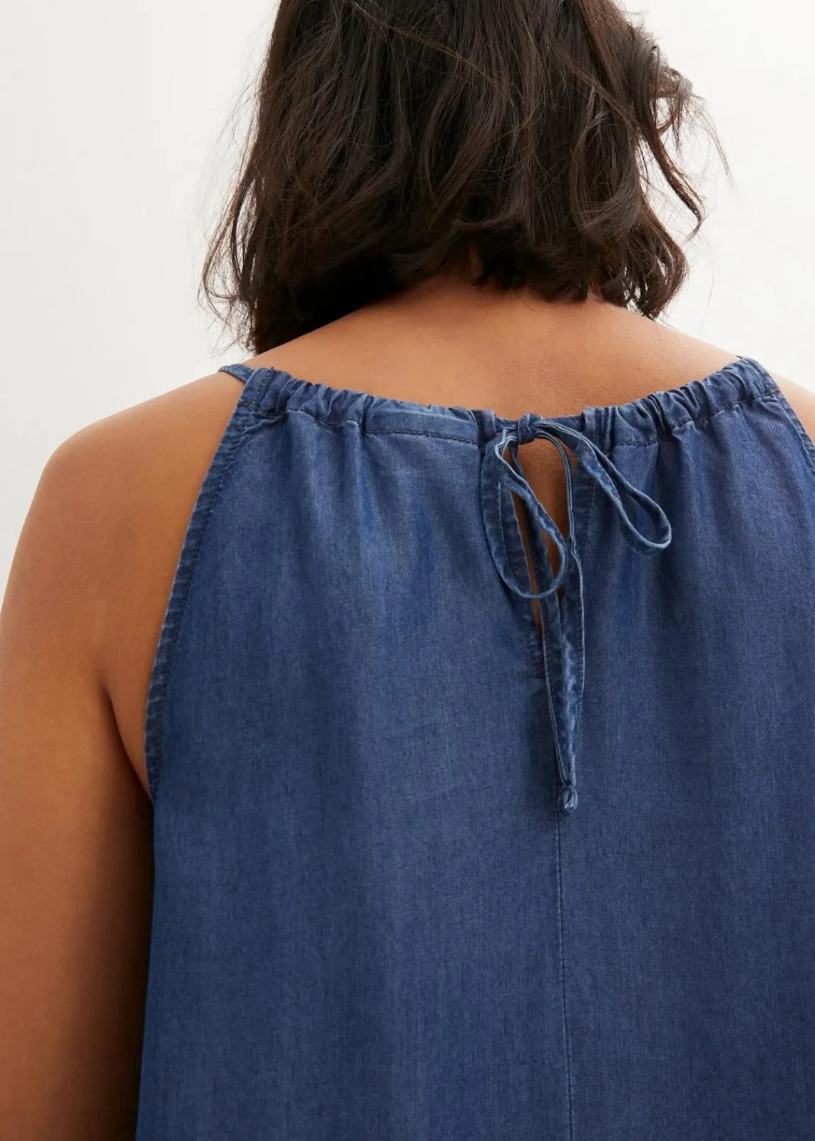 bonprix Kleider|Bekleidung·Pullover & Strickjacken^Jeanskleid aus fließendem Lyocell blau denim