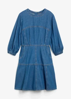 bonprix Bekleidung·Pullover & Strickjacken|Kleider^Jeanskleid aus reiner Baumwolle blau denim