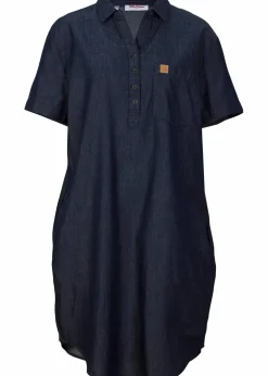 bonprix Bekleidung·Pullover & Strickjacken|Kleider^Jeanskleid, Kurzarm blau denim used