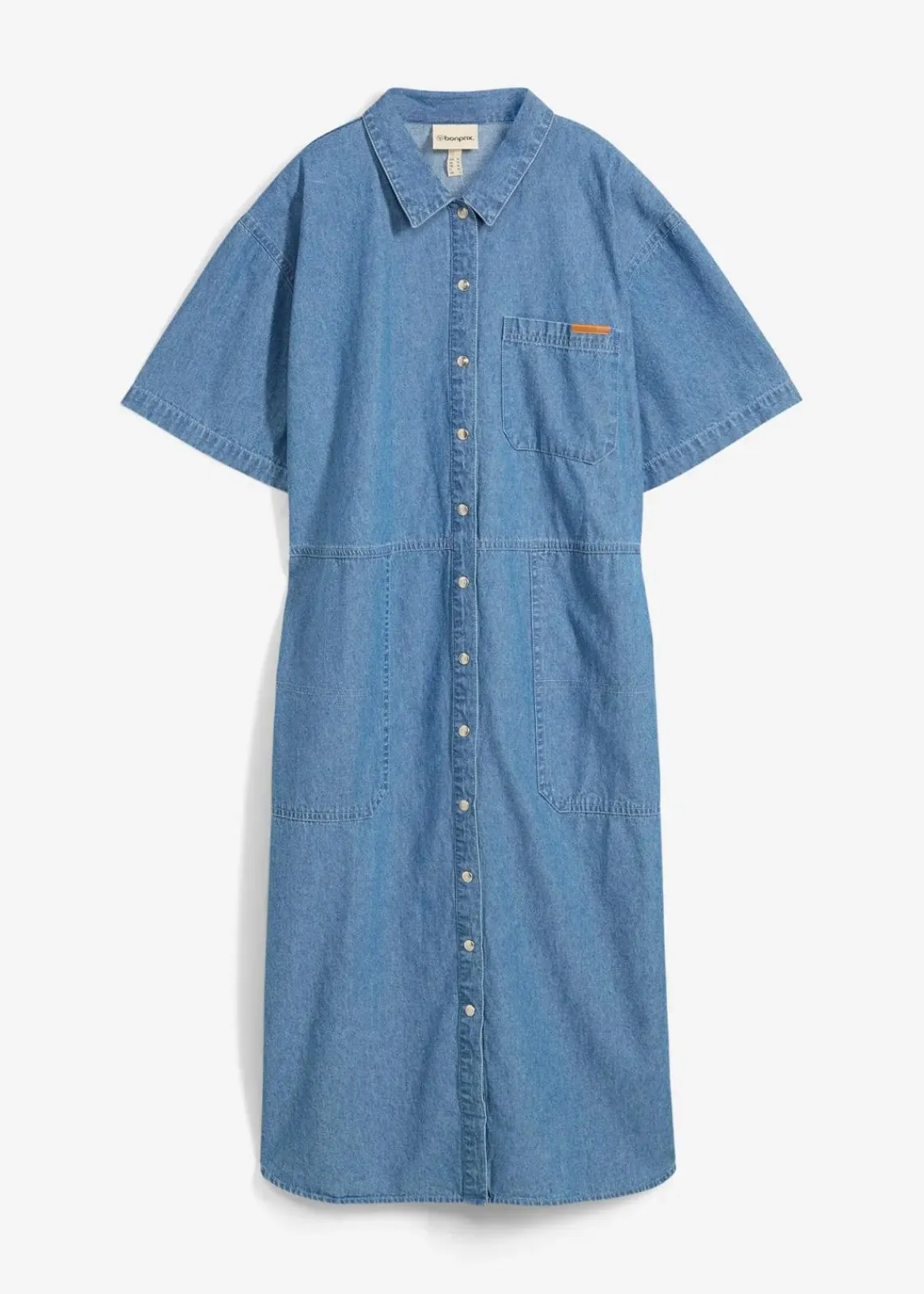 bonprix Bekleidung·Pullover & Strickjacken|Kleider^Jeanskleid, Oversized eisblau denim