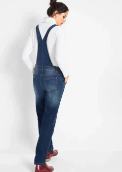 bonprix Bekleidung·Shirts & Tops|Jeans^Jeans-Latzhose im Boyfriend Fit blau denim