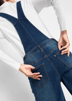 bonprix Bekleidung·Shirts & Tops|Jeans^Jeans-Latzhose im Boyfriend Fit blau denim