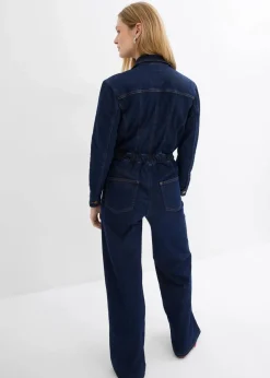 bonprix Bekleidung·Homewear|Jumpsuits^Jeans-Overall tiefblau denim ungewaschen