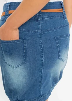 bonprix Röcke^Jeansrock Mid Waist blau denim