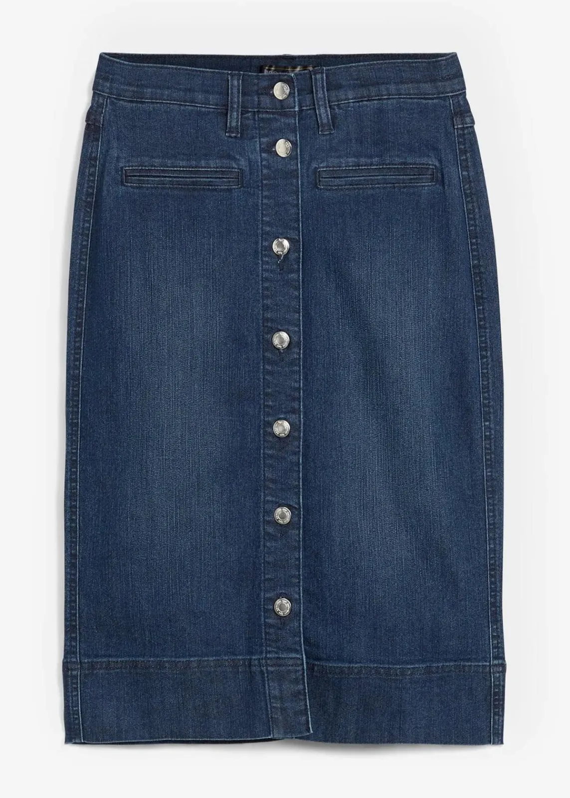 bonprix Bekleidung·Sportbekleidung|Röcke^Jeansrock Mid Waist, Stretch dunkelblau denim