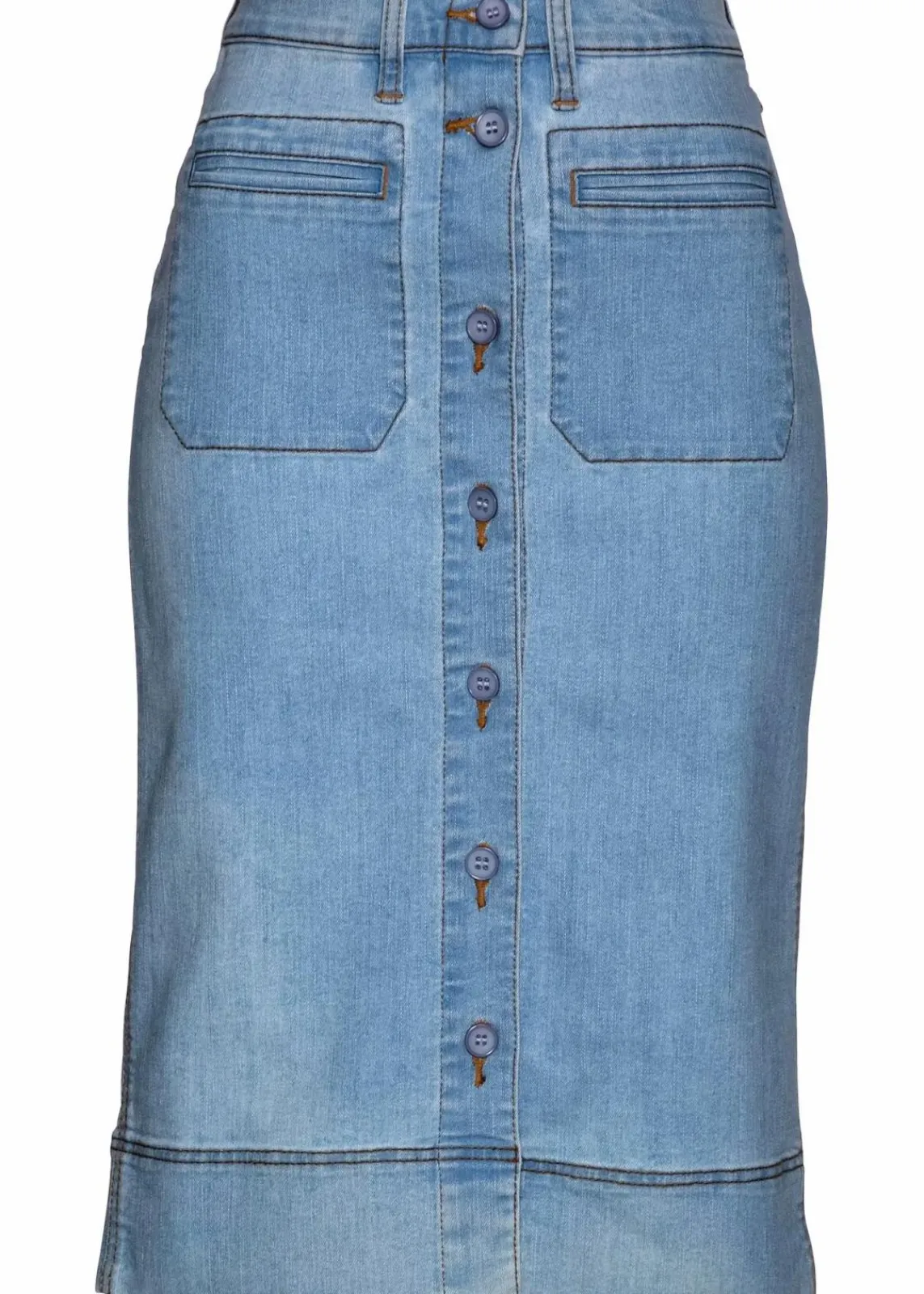 bonprix Bekleidung·Sportbekleidung|Röcke^Jeansrock mit Knöpfen blue bleached