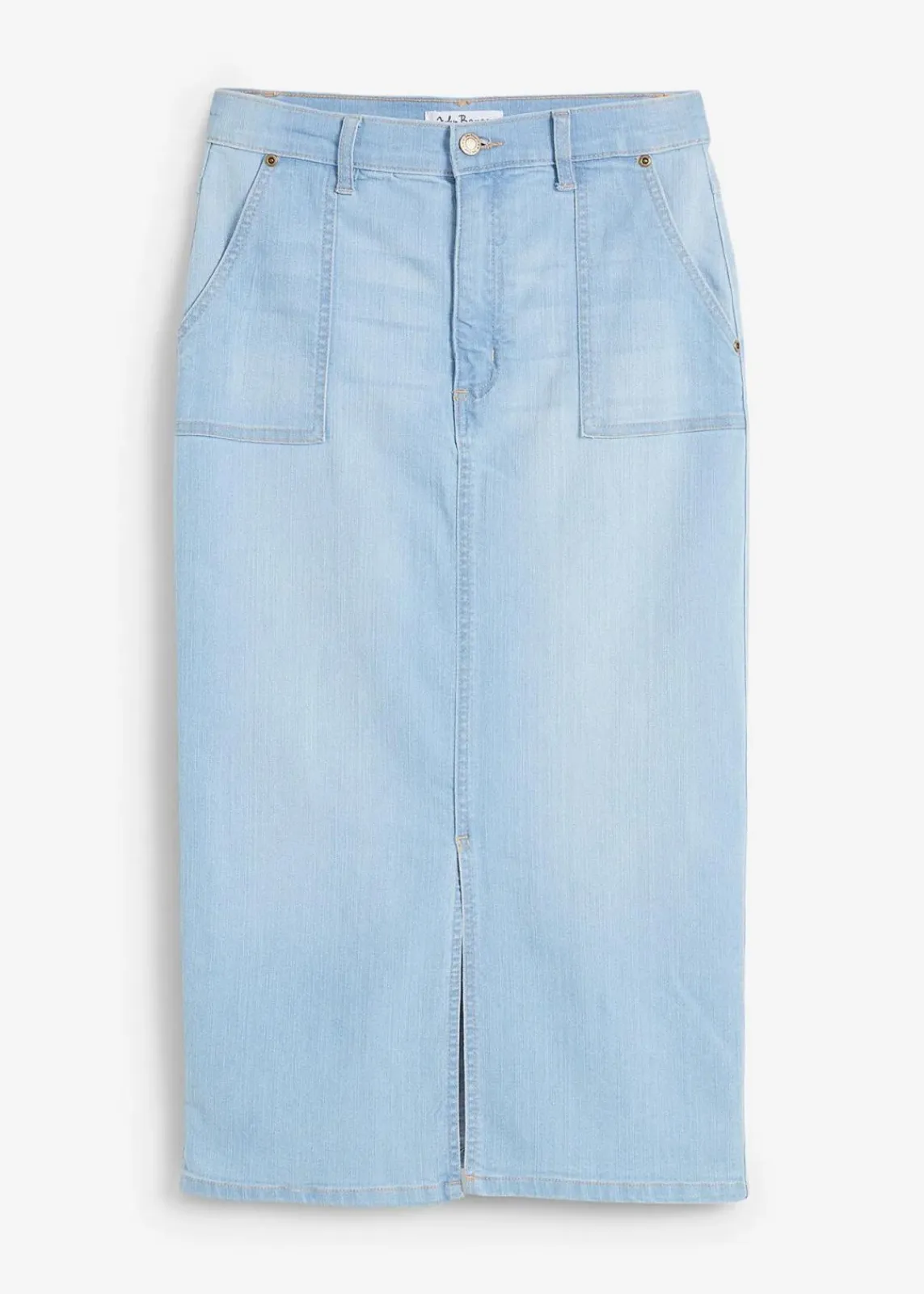 bonprix Röcke|Bekleidung·Sportbekleidung^Jeansrock mit Schlitz eisblau denim