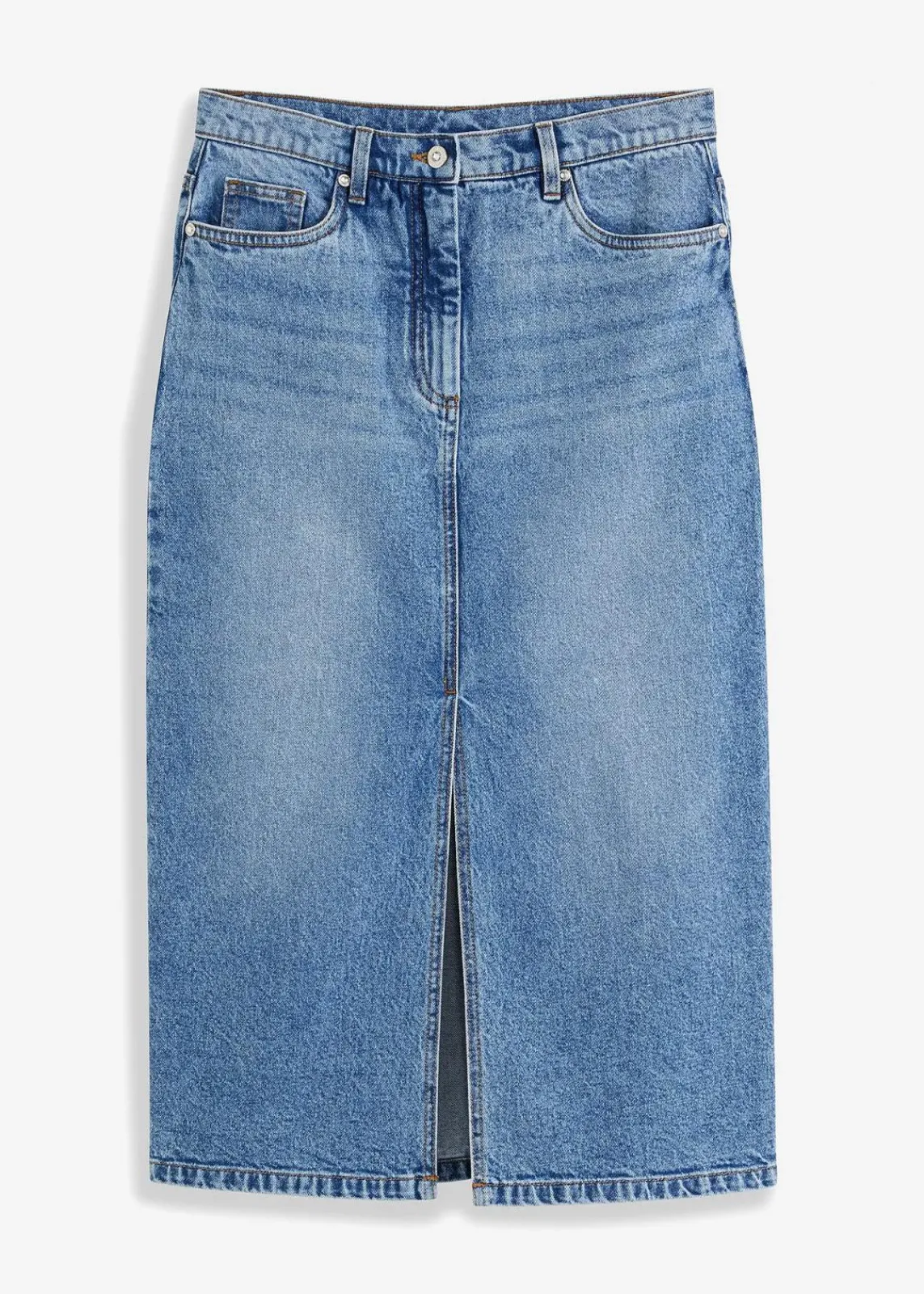 bonprix Bekleidung·Sportbekleidung|Röcke^Jeansrock mit Schlitz blau denim