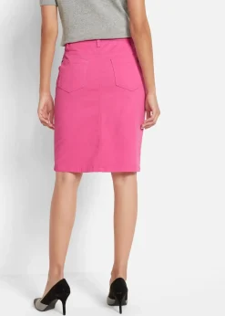 bonprix Röcke|Bekleidung·Sportbekleidung^Jeansrock, Stretch flamingopink
