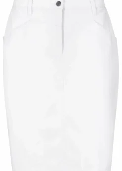 bonprix Röcke|Bekleidung·Sportbekleidung^Jeansrock, Stretch weiß