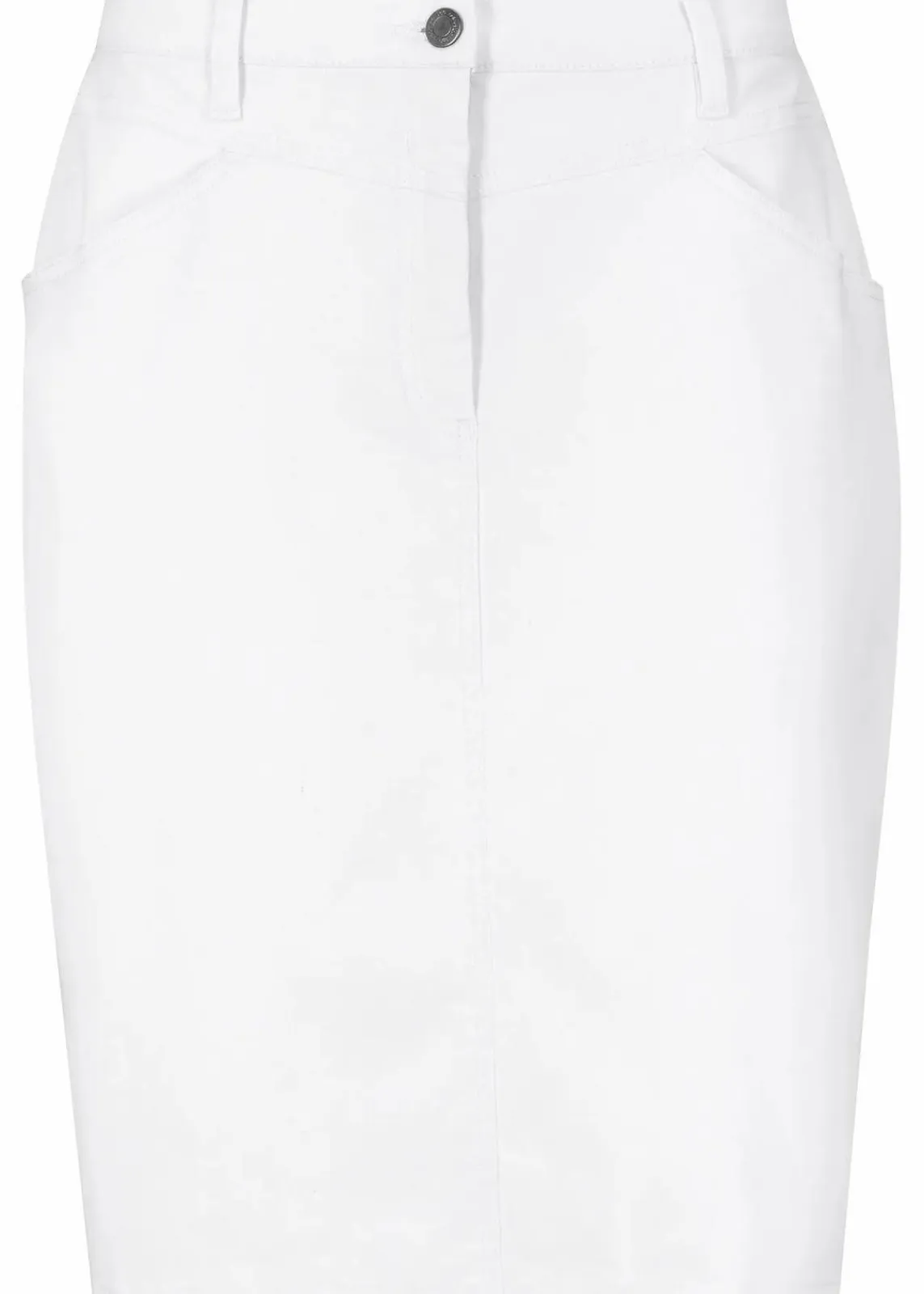 bonprix Röcke|Bekleidung·Sportbekleidung^Jeansrock, Stretch weiß