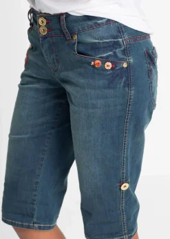 bonprix Shorts|Jeans^Jeans-Shorts blau denim geblümt