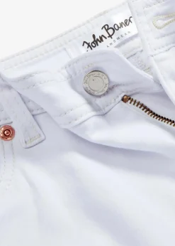 bonprix Jeans|Shorts^Jeansshorts, Mid Waist weiß twill used