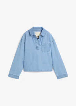bonprix Bekleidung·Jacken & Mäntel|Blusen & Tuniken^Jeans-Tunika eisblau denim