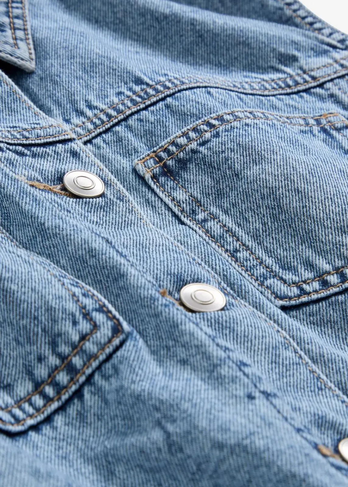 bonprix Bekleidung·Hosen|Jacken & Mäntel^Jeansweste aus Baumwolle hellblau denim used