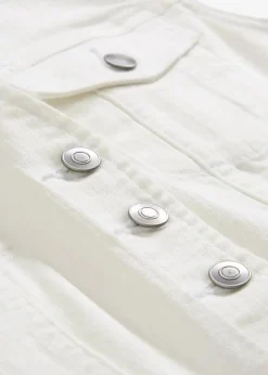 bonprix Jacken & Mäntel|Bekleidung·Hosen^Jeansweste mit Stretch weiß denim