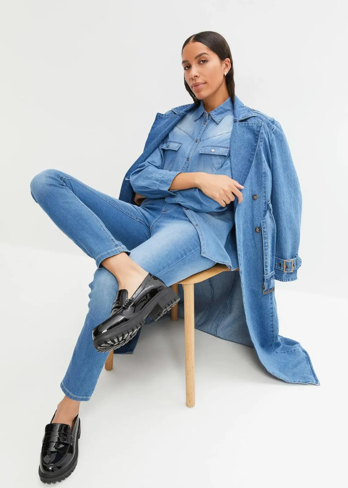 bonprix Jeans|Bekleidung·Shirts & Tops^Jeggings blau denim