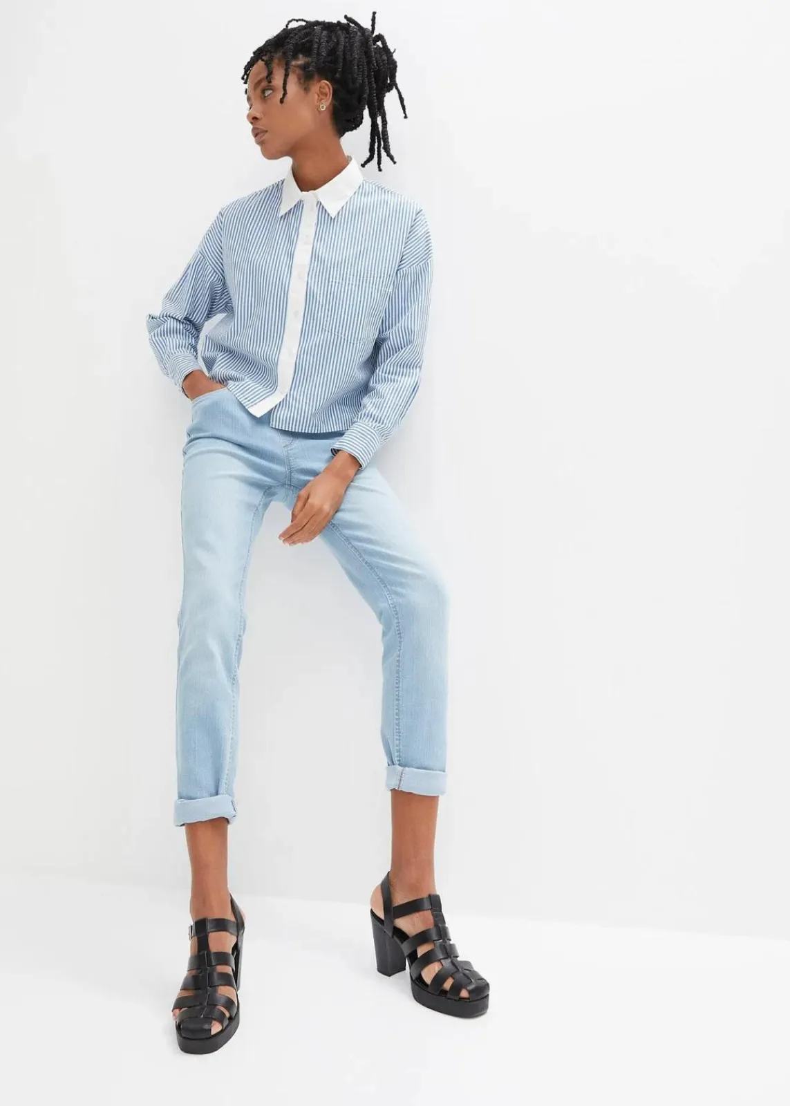 bonprix Jeans|Bekleidung·Shirts & Tops^Jeggings mittelblau denim