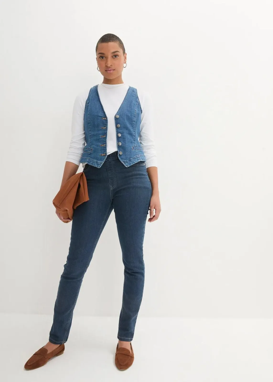 bonprix Bekleidung·Shirts & Tops|Jeans^Jeggings High Waist, Bequembund nachtblau denim