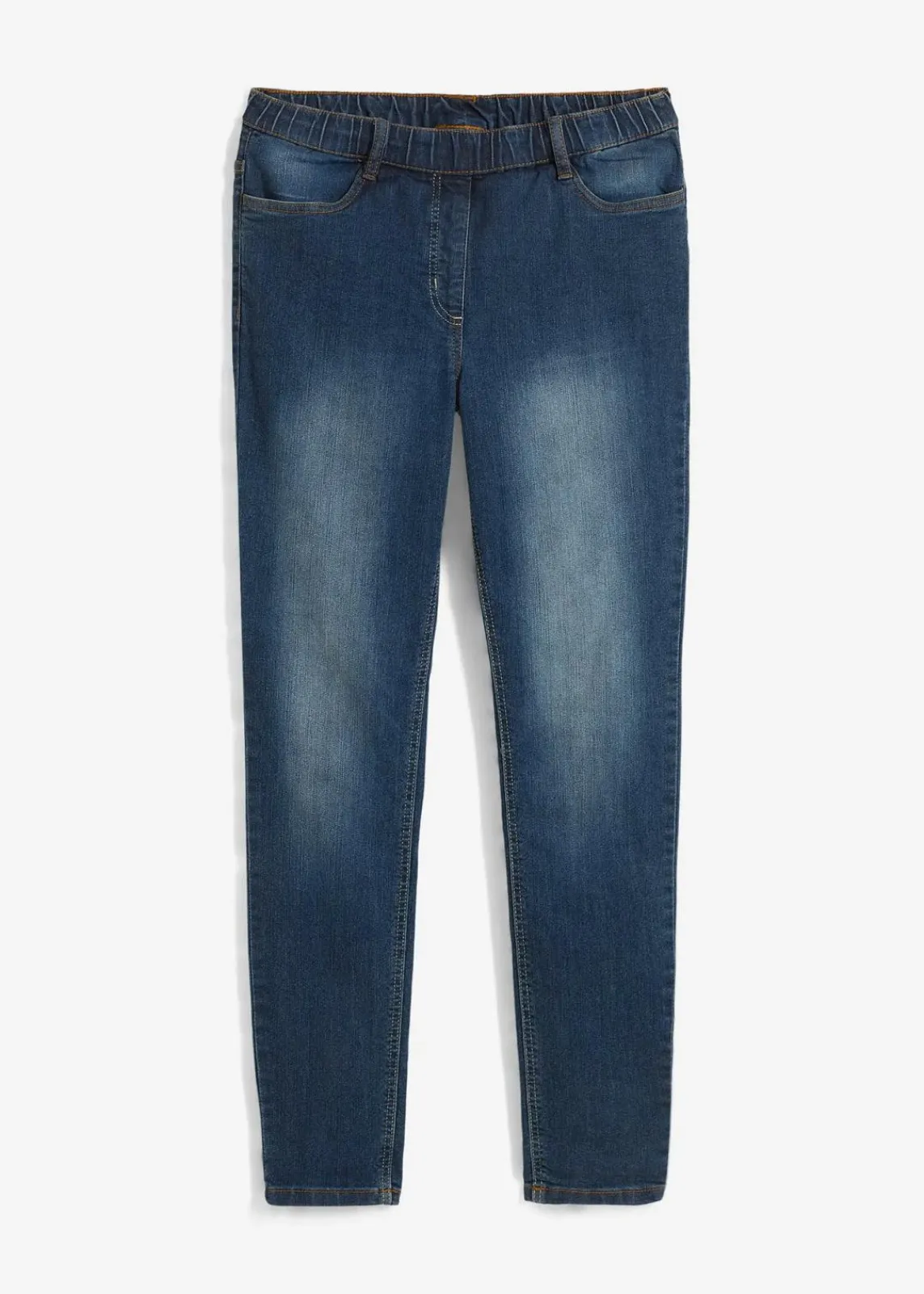 bonprix Kurzgrößen|Bekleidung·Shirts & Tops^Jeggings Mid Waist, Bequembund nachtblau denim