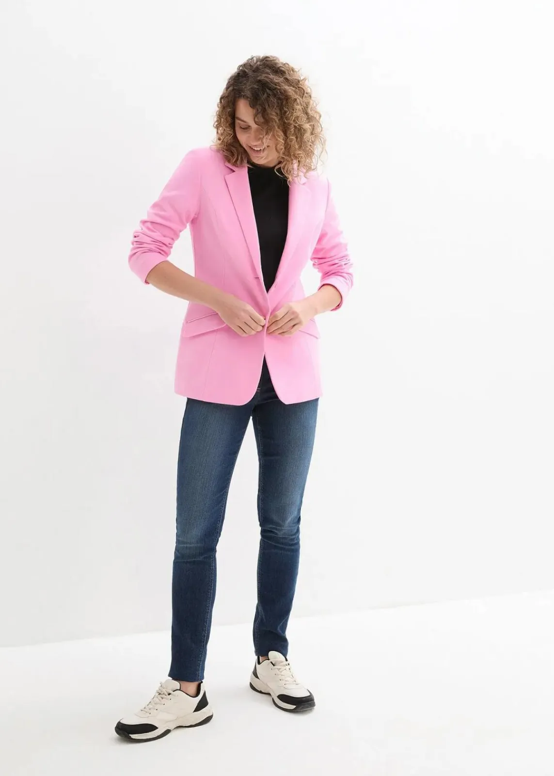 bonprix Kurzgrößen|Bekleidung·Shirts & Tops^Jeggings Mid Waist, Bequembund nachtblau denim