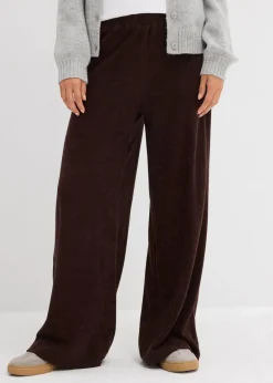 bonprix Bekleidung·Röcke|Bekleidung·Kleider^Jersey Frottee-Hose dunkelbraun