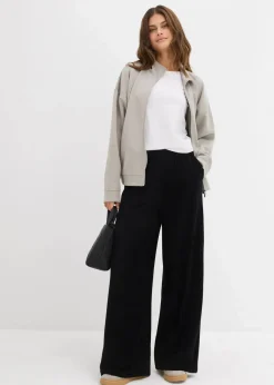 bonprix Hosen|Basics^Jersey Frottee-Hose schwarz