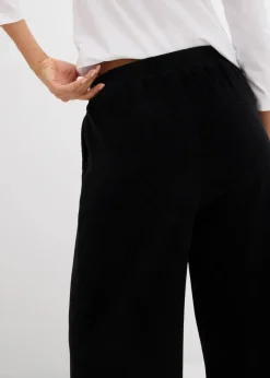 bonprix Hosen|Basics^Jersey Frottee-Hose schwarz