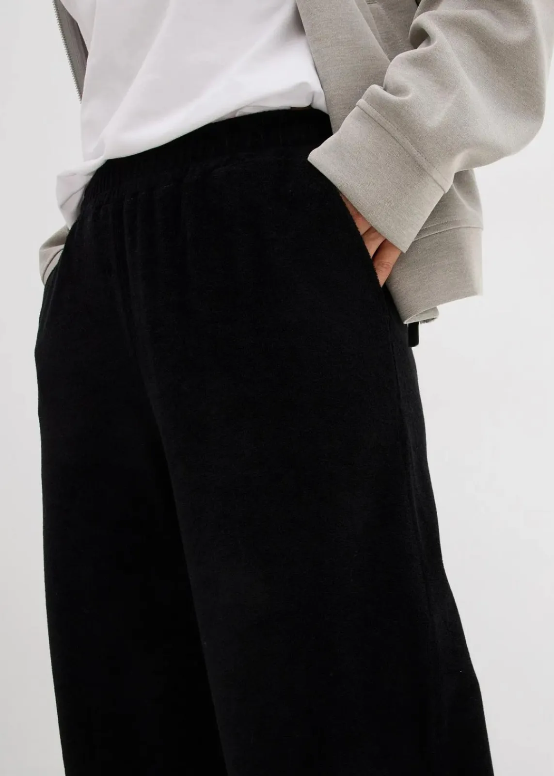 bonprix Hosen|Basics^Jersey Frottee-Hose schwarz