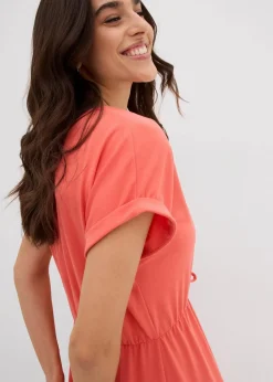 bonprix Nachhaltigere Materialien|Kleider^Jersey Kleid aus fließendem Viskose-Mix helllachs