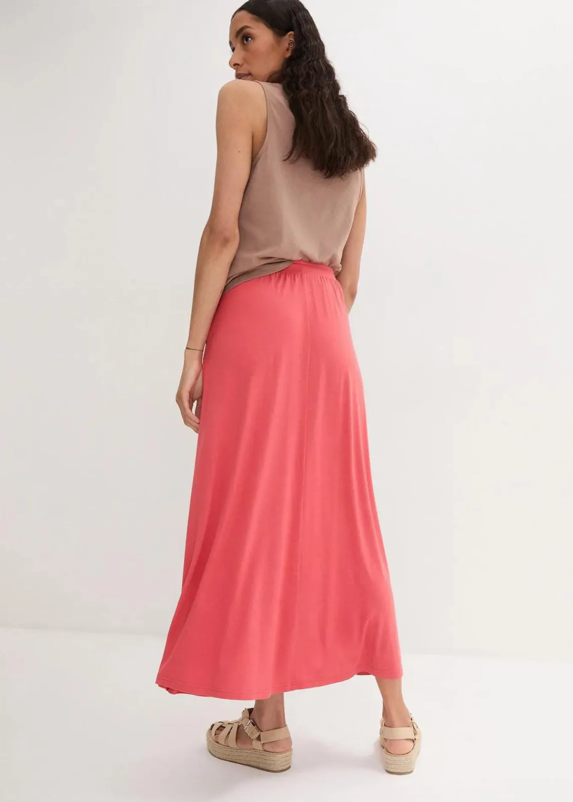 bonprix Röcke|Nachhaltigere Materialien^Jersey Rock aus Viskose-Mix mattkoralle