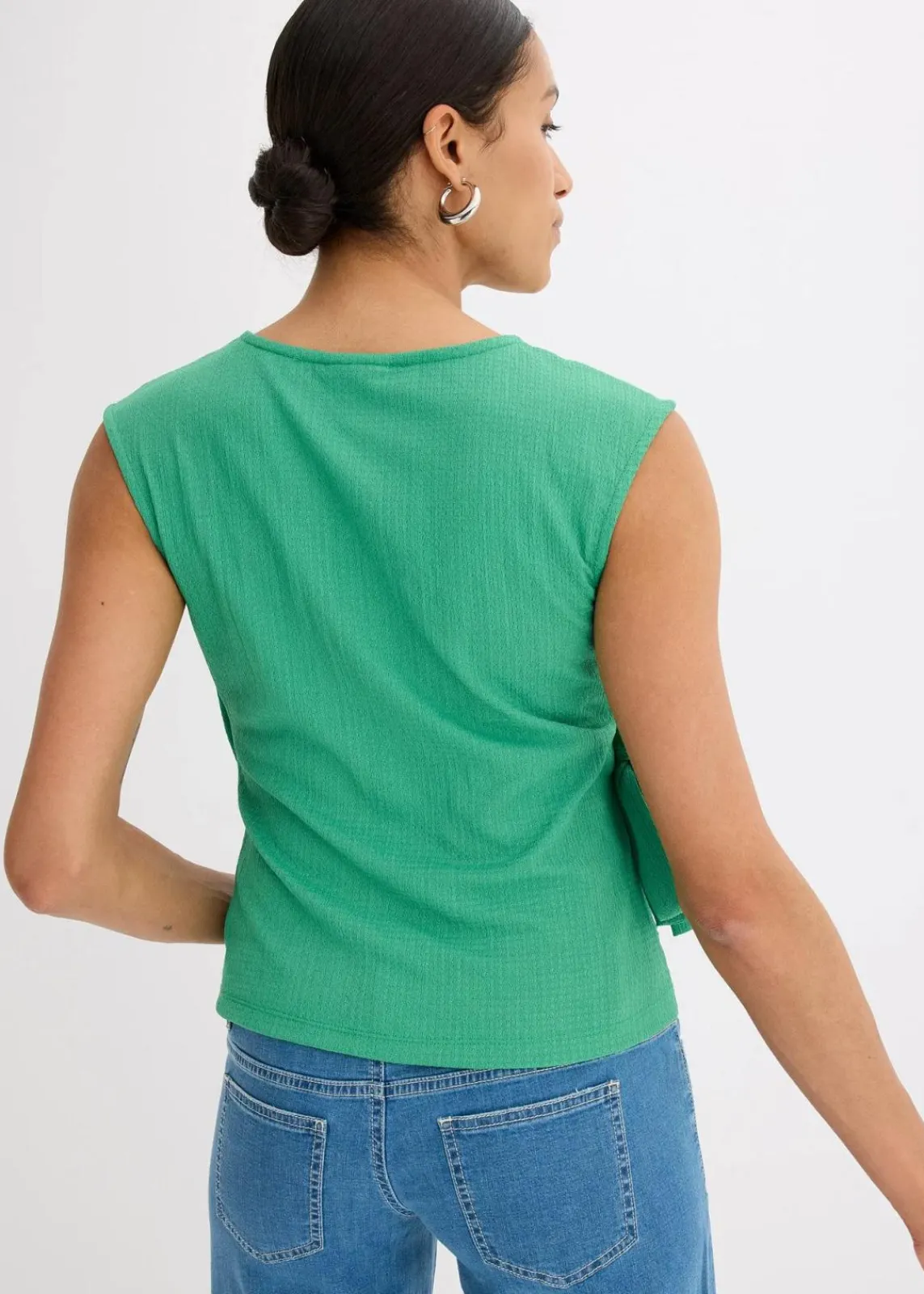 bonprix Shirts & Tops^Jerseycrepe-Shirt in Wickeloptik edelsteingrün