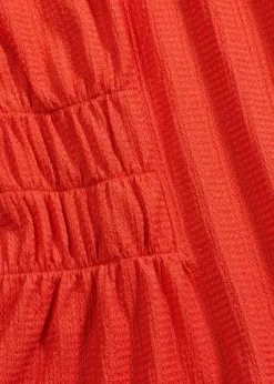 bonprix Shirts & Tops^Jerseycrepe-Shirt mit Smock erdbeere
