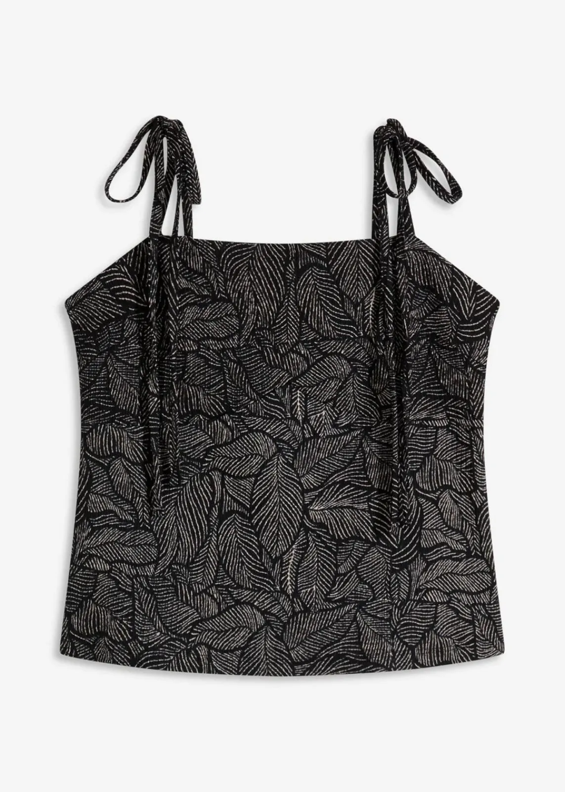 bonprix Zweiteiler & Sets|Shirts & Tops^Jerseycrepe-Top schwarz/weiß bedruckt