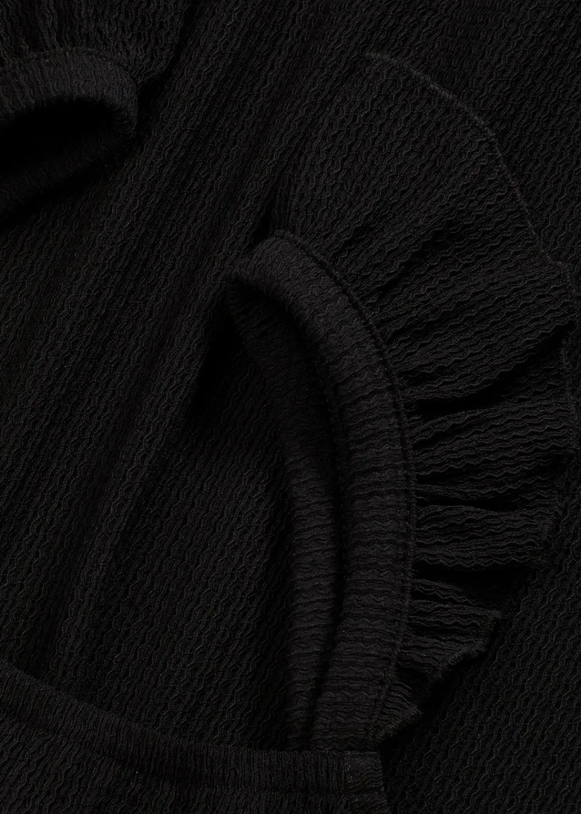 bonprix Shirts & Tops^Jerseycrepe-Top mit Volant-Träger schwarz