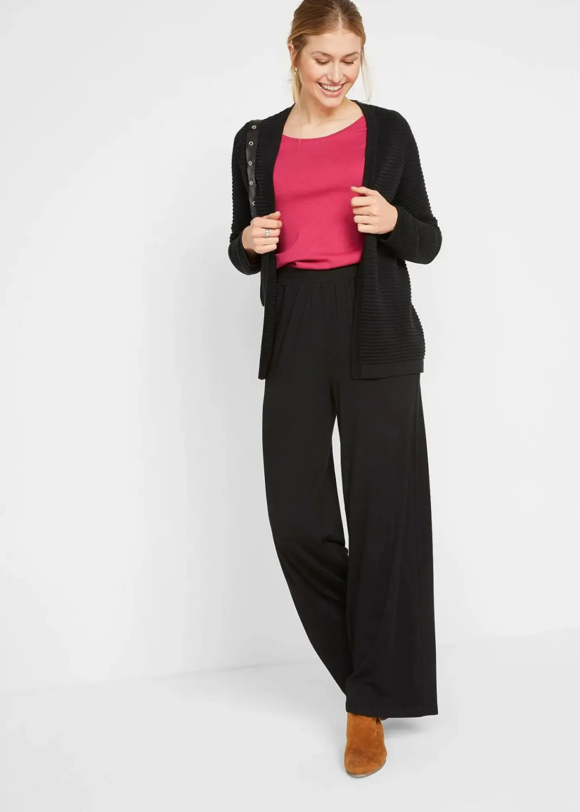 bonprix Bekleidung·Kleider|Hosen^Jersey-Hose schwarz