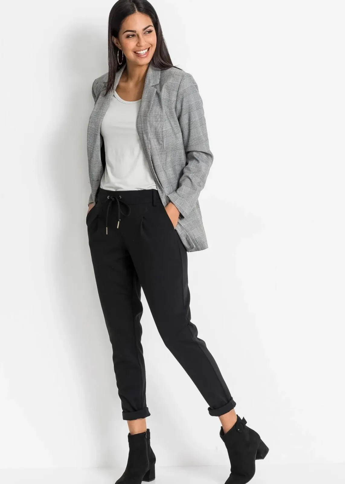 bonprix Bekleidung·Kleider|Hosen^Jersey-Hose schwarz