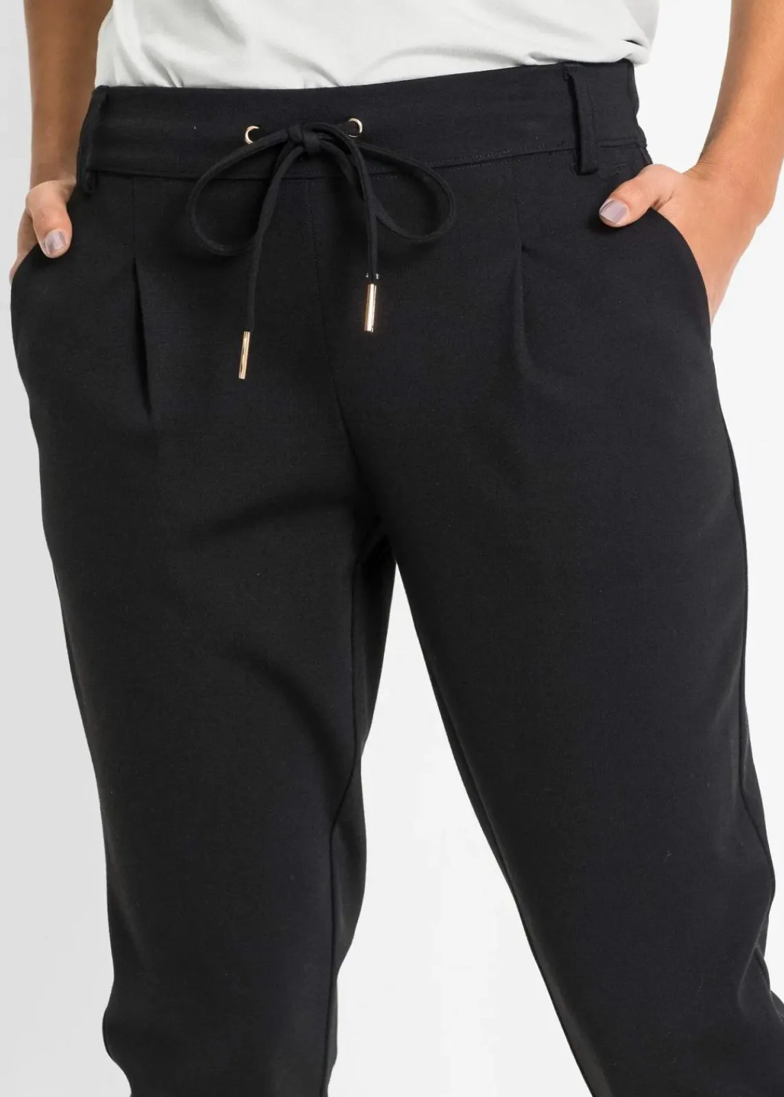 bonprix Bekleidung·Kleider|Hosen^Jersey-Hose schwarz