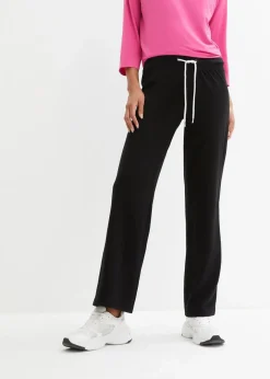bonprix Bekleidung·Röcke|Bekleidung·Kleider^Jersey-Hose aus Baumwolle mit Stretch schwarz