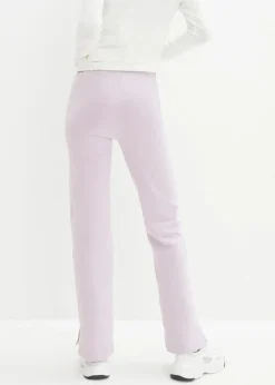bonprix Hosen|Basics^Jersey-Hose aus Baumwolle mit Stretch (2er Pack) schwarz + rauchflieder